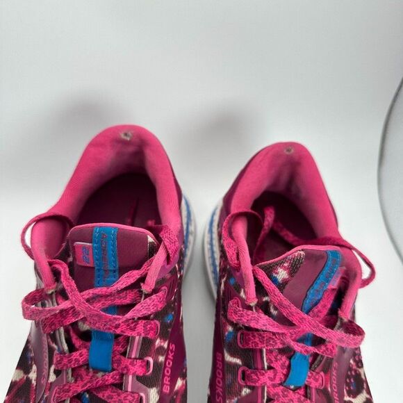 Brooks Adrenaline GTS 22 Shoes Womens Size 10 B Pink Cheetah Print Running - Picture 4 of 12